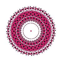 Ornamental round pattern. colorful mandala on white background. Vector illustration.