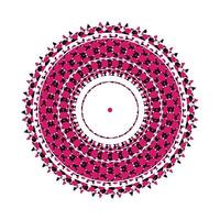 Ornamental round pattern. colorful mandala on white background. Vector illustration.