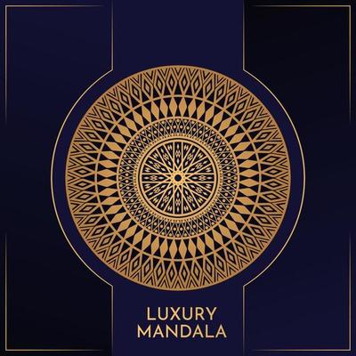 Luxury mandala background with golden elements vector