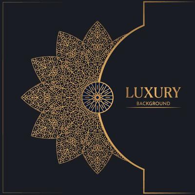 Luxury mandala background with golden elements vector in illustration graphics Premium Vector