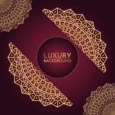 Luxury mandala background with golden elements vector in illustration graphic design Premium Vector