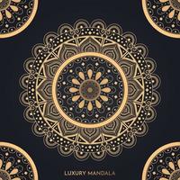 Luxury mandala background with golden elements vector in illustration graphics Premium Vector