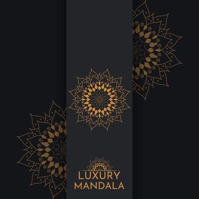 Mandala Luxury background with golden elements vector in illustration graphic design Premium Vector