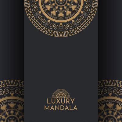 Luxury mandala background with golden elements vector in illustration graphic design Premium Vector