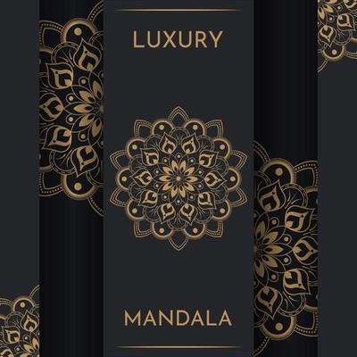 Luxury mandala background with golden elements vector in illustration graphics Premium Vector