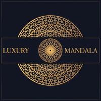 Luxury mandala background with golden elements vector in illustration