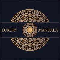 Luxury mandala background with golden elements vector in illustration