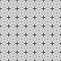 Black white floral elements geometric pattern background vector graphics design Premium Vector