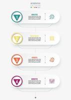 concepto de negocio de plantilla infográfica con diagrama. vector