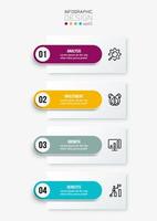 Infographic template business concept with workflow. vector