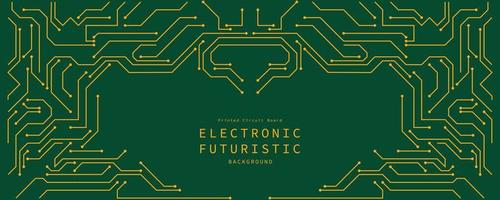 una placa de circuito impreso para un diseño de fondo digital futurista abstracto vector