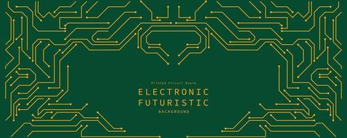 A printed circuit board for abstract futuristic digital background design vector