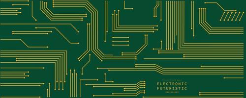 una placa de circuito impreso para un diseño de fondo digital futurista abstracto vector