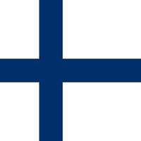 Finland flag, official colors. Vector illustration.