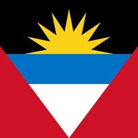 Antigua and Barbuda flag, official colors. Vector illustration.