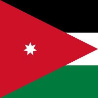 Jordan flag, official colors. Vector illustration.