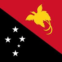 Papua New Guinea flag, official colors. Vector illustration.