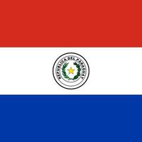 Paraguay flag, official colors. Vector illustration.