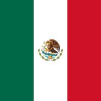 Mexico flag, official colors. Vector illustration.