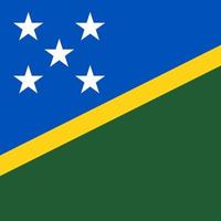 Solomon Islands flag, official colors. Vector illustration.