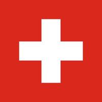 Switzerland flag, official colors. Vector illustration.