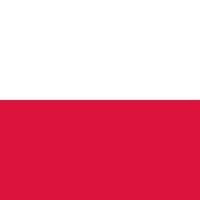 Poland flag, official colors. Vector illustration.