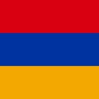 Armenia flag, official colors. Vector illustration.