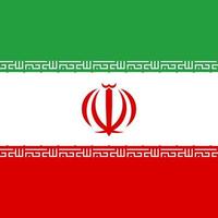 Iran flag, official colors. Vector illustration.