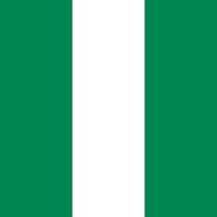 Nigeria flag, official colors. Vector illustration.