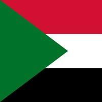 Sudan flag, official colors. Vector illustration.