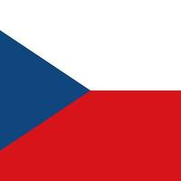 Czech Republic flag, official colors. Vector illustration.