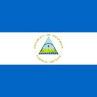 Nicaragua flag, official colors. Vector illustration.