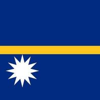 Nauru flag, official colors. Vector illustration.