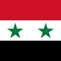 Syria flag, official colors. Vector illustration.