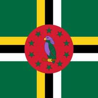 Dominica flag, official colors. Vector illustration.