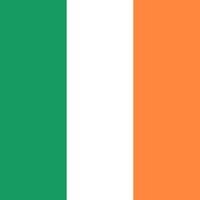 Ireland flag, official colors. Vector illustration.