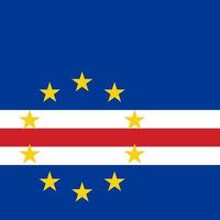 Cape Verde flag, official colors. Vector illustration.