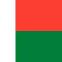 Madagascar flag, official colors. Vector illustration.