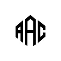 AAC letter logo design with polygon shape. AAC polygon and cube shape logo design. AAC hexagon vector logo template white and black colors. AAC monogram, business and real estate logo.