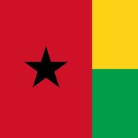 bandera de guinea bissau, colores oficiales. ilustración vectorial vector