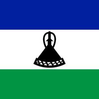 Lesotho flag, official colors. Vector illustration.