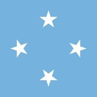 bandera de micronesia, colores oficiales. ilustración vectorial vector