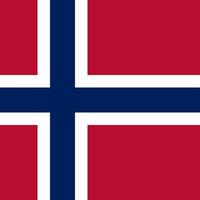 Norway flag, official colors. Vector illustration.