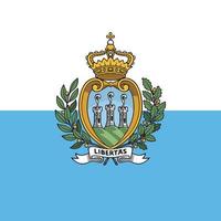San Marino flag, official colors. Vector illustration.
