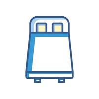 icono de la cama. icono relacionado con el dormitorio. estilo de icono de dos tonos. diseño simple editable vector