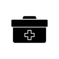 Medicine storage box icon vector. suitable for health symbol. solid icon style. simple design editable. Design simple illustration vector