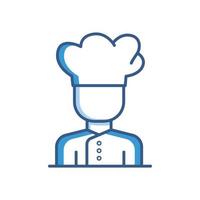 Chef icon. Icon related to profession, restaurant. Two tone icon style. Simple design editable vector