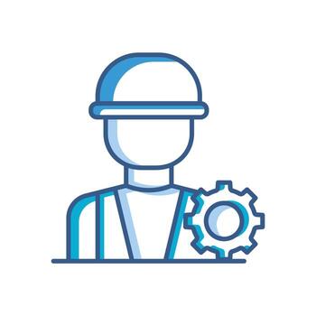 Mechanic icon. Icon related to profession. Two tone icon style. Simple design editable vector