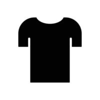 icono de la camisa. adecuado para el icono de la ropa. estilo de icono sólido, glifo. diseño simple editable vector