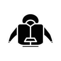 Jacket icon. Suitable for clothes icon. Solid icon style, glyph. Simple design editable vector